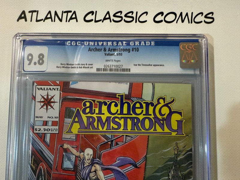Archer & Armstrong # 10 CGC Graded 9.8 Valiant Comic Book JH17