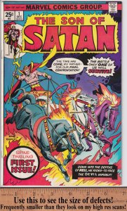 SON OF SATAN #1 (Dec 1975) Very sharp, see decription.