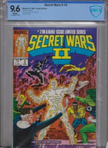 SECRET WARS ll  2 CBCS 9.2 WHITE MARVEL 8/1985 / DIRECT EDITION