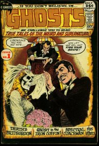 Ghosts #1 1971- DC Horror- Jim Aparo cover- Glanzman VG/F