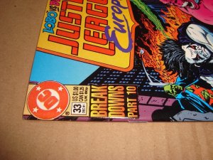 JUSTICE LEAGUE EUROPE  # 33 (1991) INCLUDES 16 PAGE SONIC THE HEDGEHOG COMIC