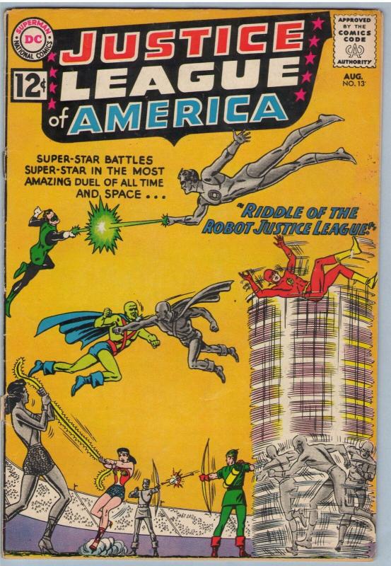 Justice League of America 13 Aug 1962 VG (4.0)