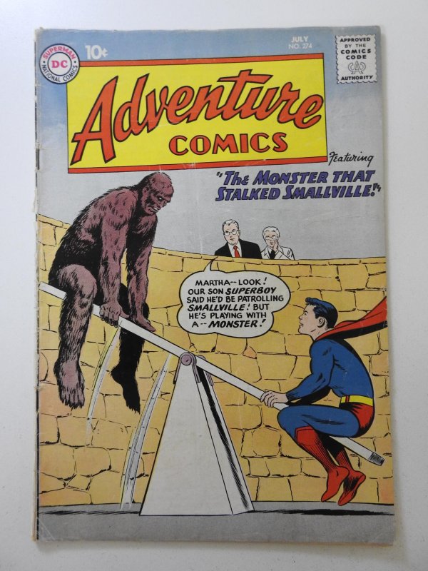 Adventure Comics #274 (1960) The Monster That Stalked Smallville! Sharp VG!!