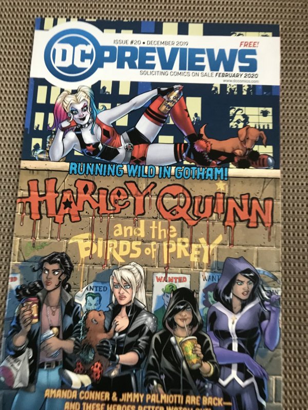 DC Previews #20 : 12/19 NM; flip cover, Deceased, Harley Quinn