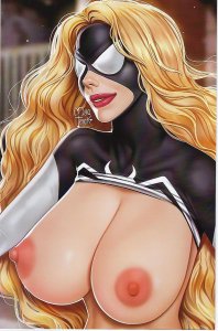 Totally Rad Halloween Story # 2 Mya Terak Spiderwoman Topless Virgin Cover  NM