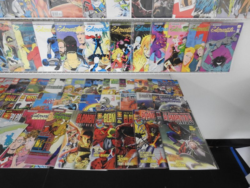 Huge lot 180+ Comics W/ Robotech, Elementals, Tellos & More Avg VF Condition!