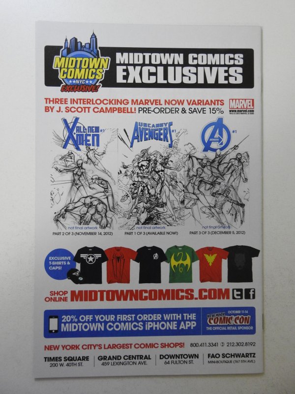Uncanny Avengers #1 Midtown Comics Cover (2012) VF+ Condition!