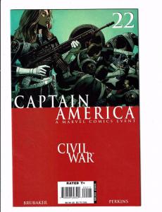 Lot Of 3 Captain America Marvel Comic Books # 22 23 24 Civil War Iron Man J123