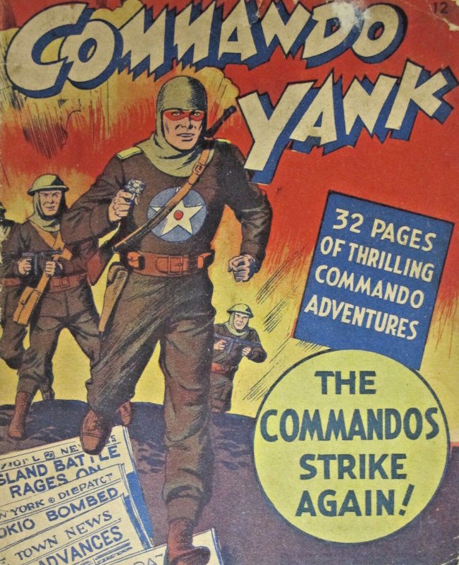 Commando Yank 1943 Mighty Midget Comic Golden Age Comic Only Solo Appearance