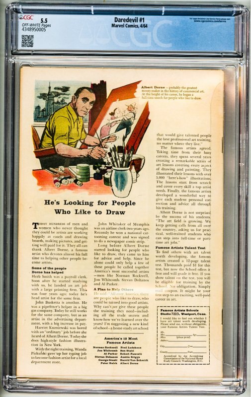 Daredevil #1 (1964) CGC 5.5!