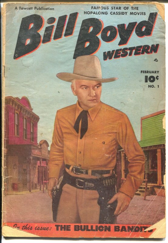 Bill Boyd #1 1950-Fawcett-1st issue-photo covers-B-Western film star-FR/G