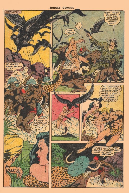 JUNGLE COMICS #53 (May1944) 5.0 VG/FN  52 pages - 6 stories! Early George Tuska!