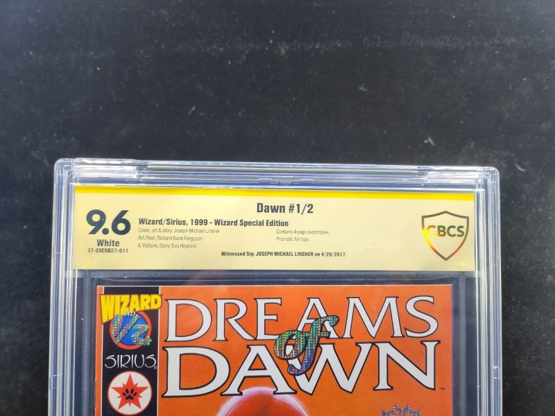 Dawn #1/2 - Wizard Special Ed / Signed Joseph Michael Linsner - CBCS 9.6 - 1999
