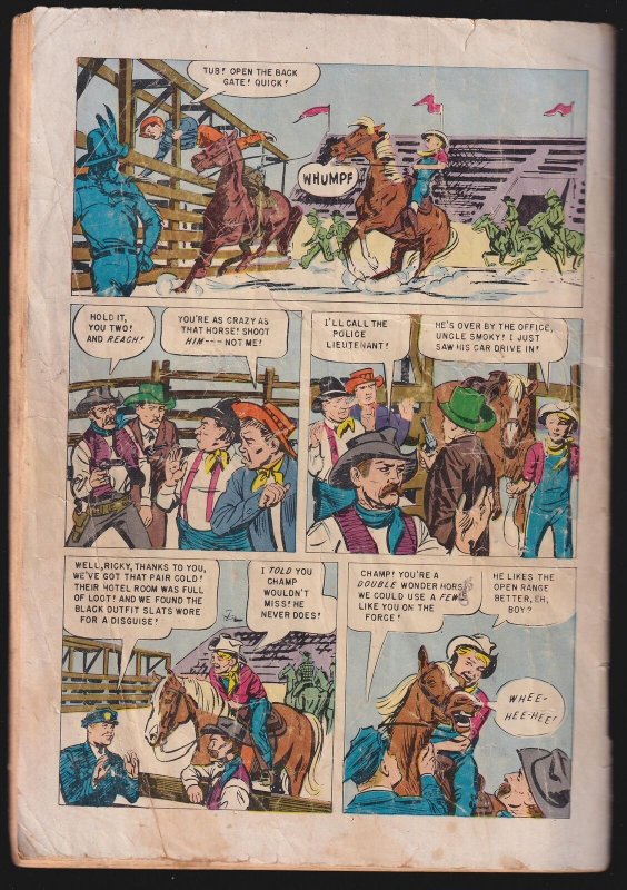 Gene Autry's Champion #16 (1955) Dell Comics Golden-Age Western Poor