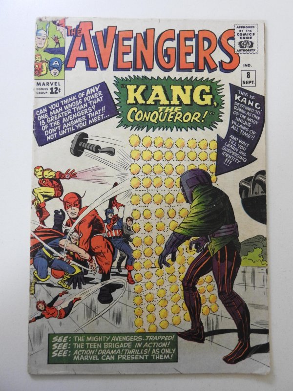 The Avengers #8 (1964) VG Condition 1st App of Kang! tape pull top left fc