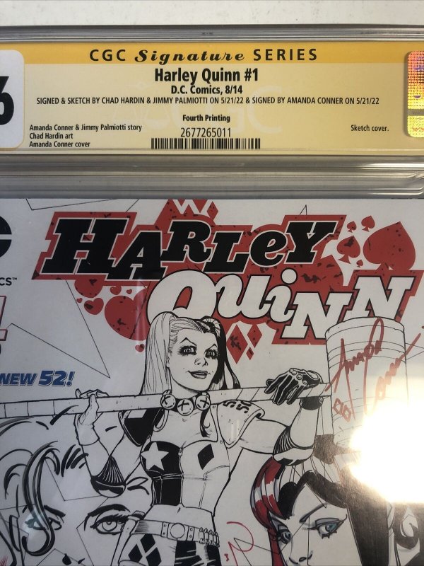 Harley Quinn (2014) #1 (CGC 9.6 SS WP) Signed Hardin,Conner &Palmiotti