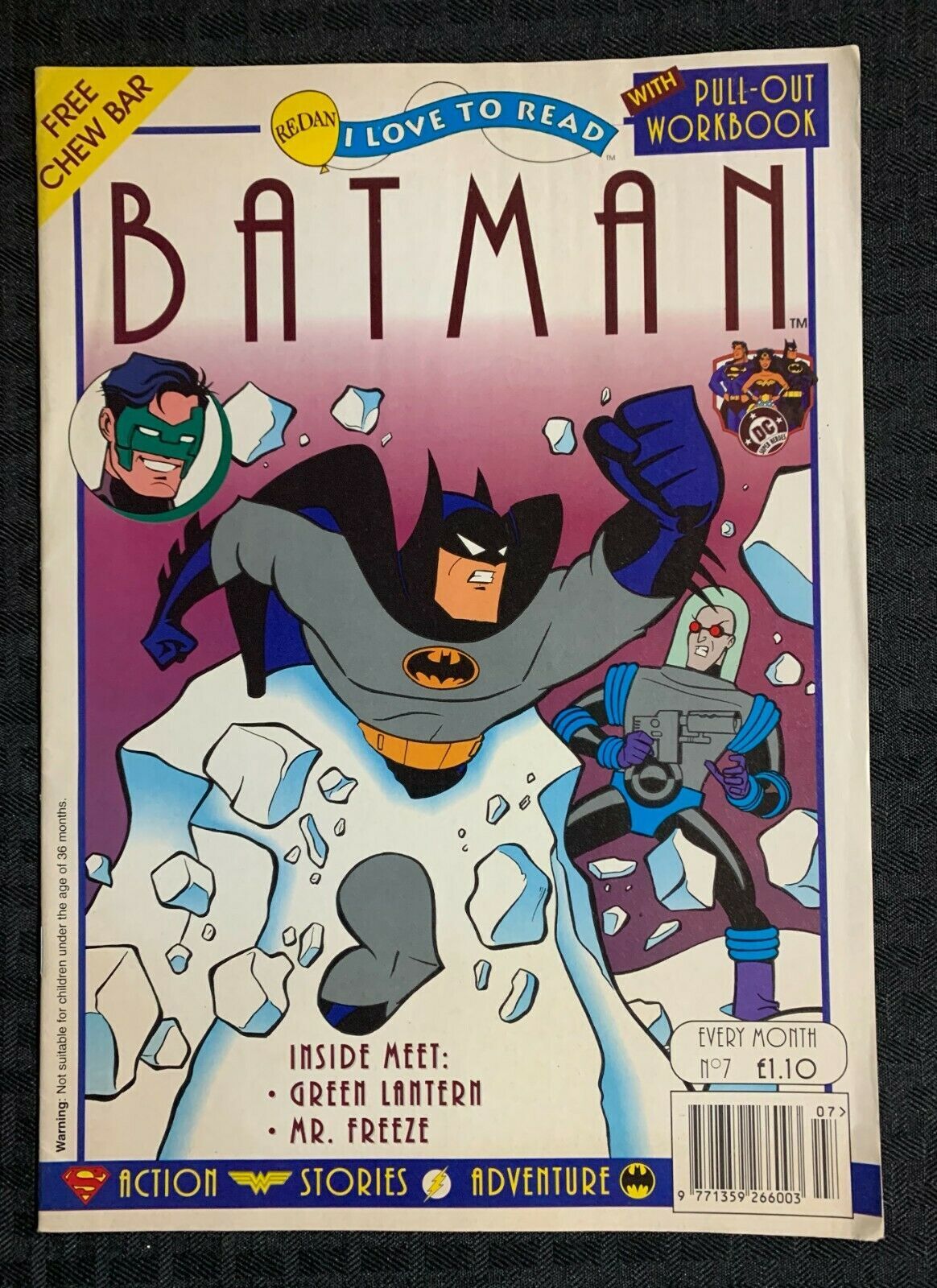 1994 I LOVE TO READ BATMAN Magazine #7 FVF  Redan w/ Green Lantern  Poster | Comic Books - Modern Age, Green Lantern / HipComic