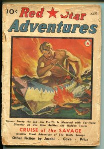 Red Star Adventures-8/1940-2nd issue-White savage-Hugh B Cave-PR/FR