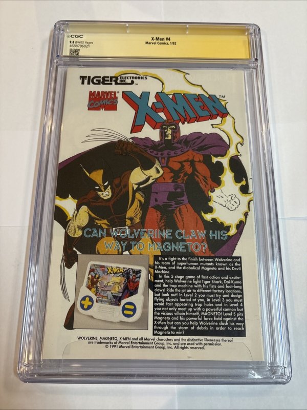 X-Men (1992) # 4 (CGC 9.8) Signed By Jim Lee * Chris Claremont * Scott Williams