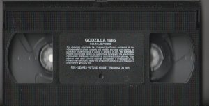 Godzilla 1985 VHS  Official sequel to the original Godzilla