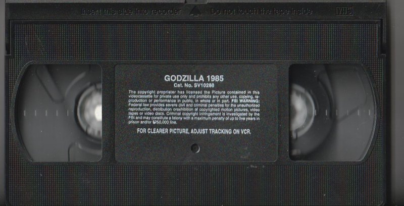 Godzilla 1985 VHS  Official sequel to the original Godzilla