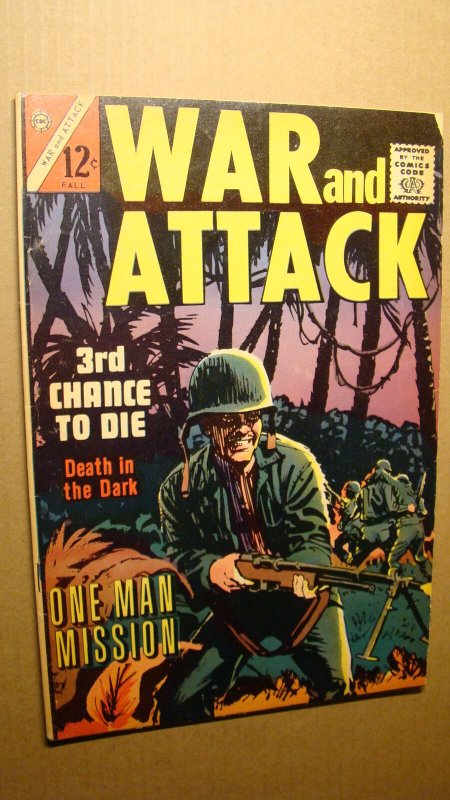 WAR AND ATTACK 1 *SOLID COPY* ONE MAN MISSION WALLY WOOD ART G.I. COMBAT 1964