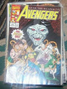 Avengers # 352 1992 marvel  the grim reaper  vision hercules sersi eternal thor 