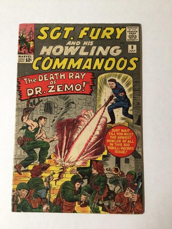 Sgt. Fury And His Howling Commandoes 8 Vg Very Good 4.0 Silver Age