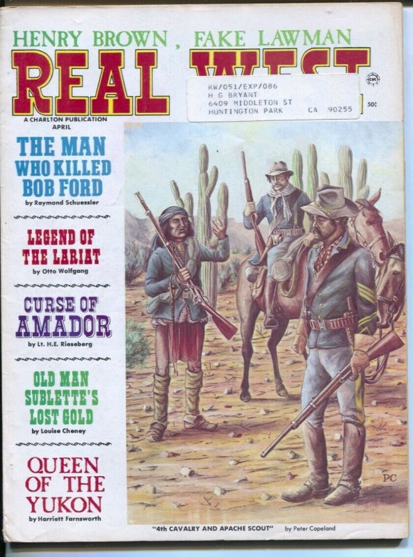 Real West 4/1969-Charlton-Peter Copeland cover-Queen Of The Yukon-Bob Ford ki...