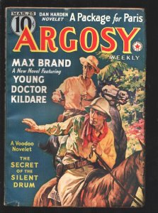 Argosy 3/25/1939-Munsey-Young Doctor Kildare by Max Brand-Voodoo pulp story...