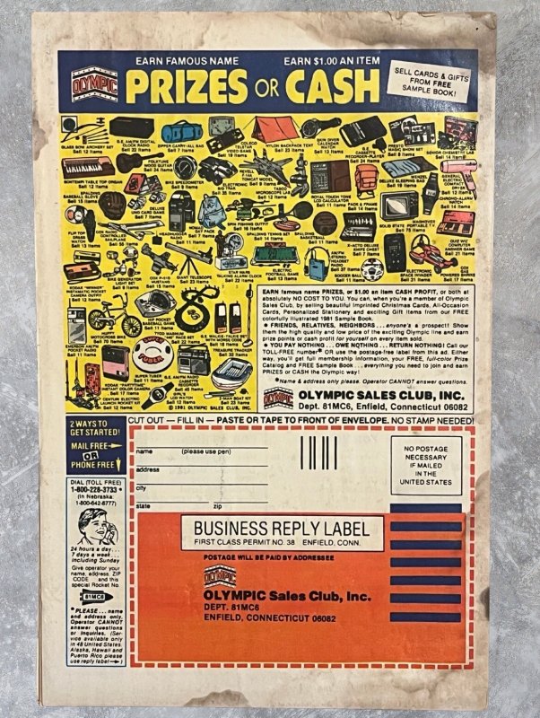 Captain America #261 (1981) Nomad — Mike Zeck Cover — Low Grade Direct Marvel