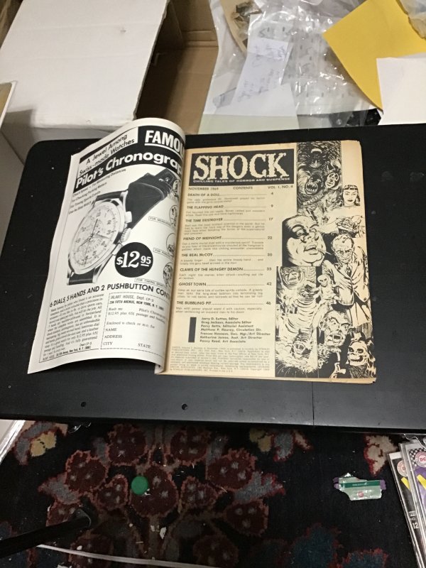 Shock #4 (1969) horror magazine! Decapitation panel bondage cover FN/VF Wow