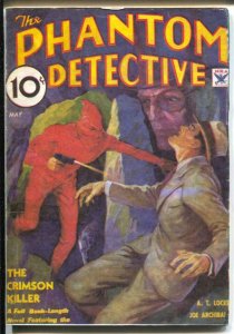 Phantom Detective 5/1934-Hanos-pulp reprint-The Crimson Killer-VF