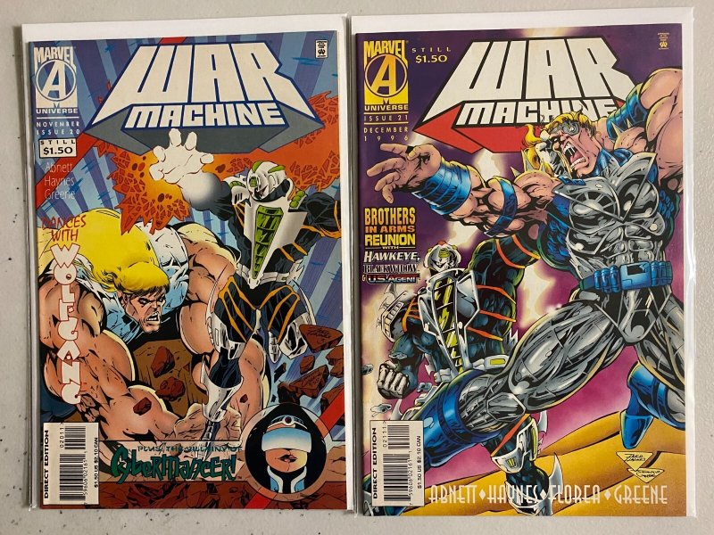 War Machine lot #2-21 Marvel 1st Series (6.0 FN) 18 different (1994 to 1995)