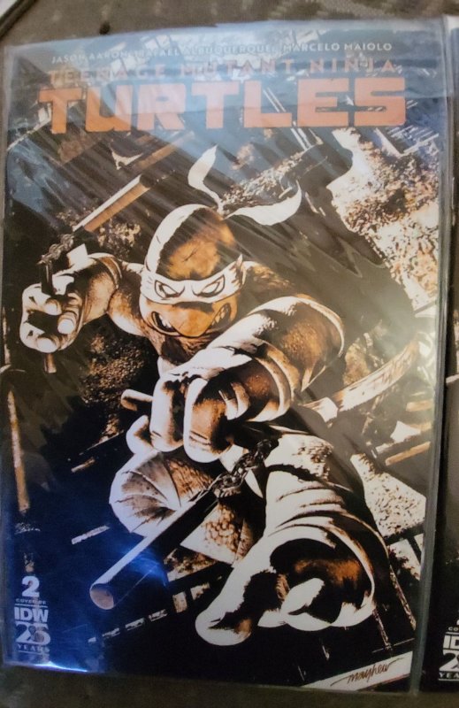 Teenage Mutant Ninja Turtles #2 set of 2 one signed