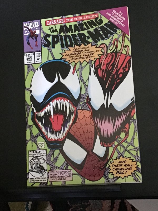 The Amazing Spider-Man #363 (1992) Maximum Carnage part Three mid-grade VG/FN!