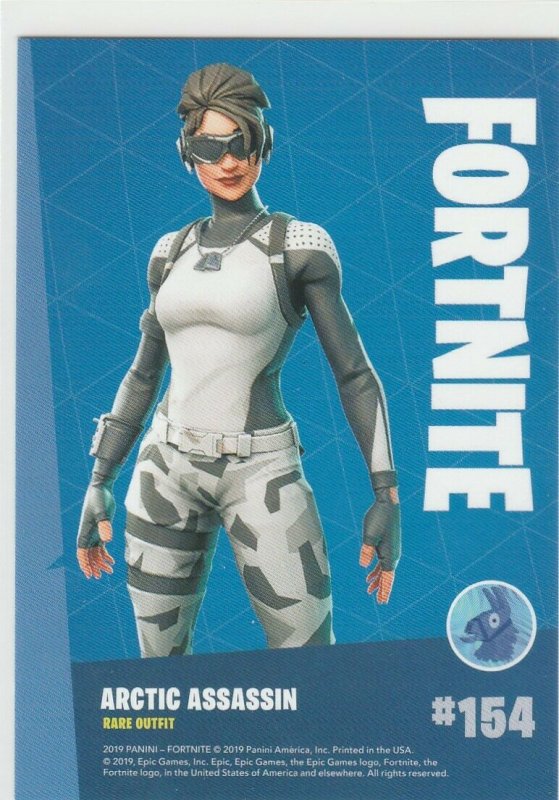 Fortnite Arctic Assassin 154 Rare Outfit Panini 2019 trading card series 1  | Comic Collectibles - Trading Cards - Other / HipComic