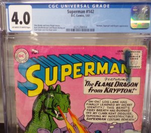 CGC GRADED 4.0 SUPERMAN ISSUE 142 (1961) CURT SWAN COVER