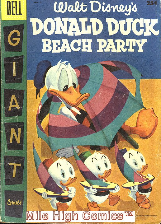 DONALD DUCK BEACH PARTY  (DELL GIANT) (1954 Series) #3 Very Good Comics Book