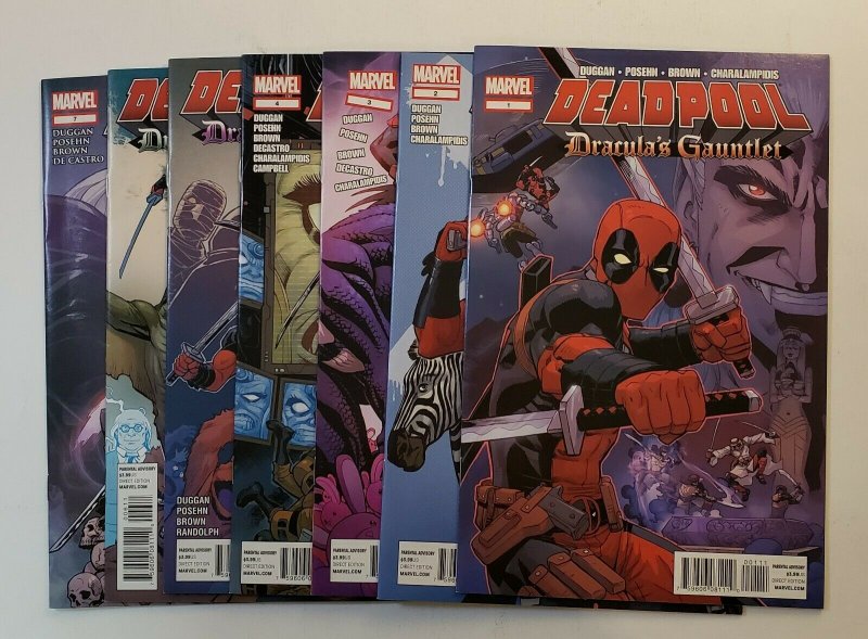 DEADPOOL DRACULA'S GAUNTLET #1-7 SET MARVEL COMICS 2014 NM