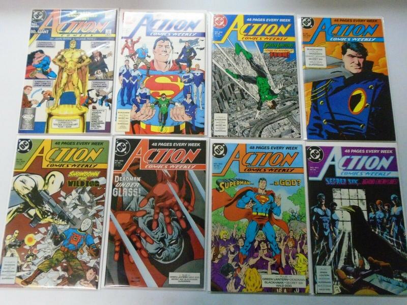 Action Comics Lot From:#600-658+Annual, 47 Different, Average 8.0/VF (1988-1990)