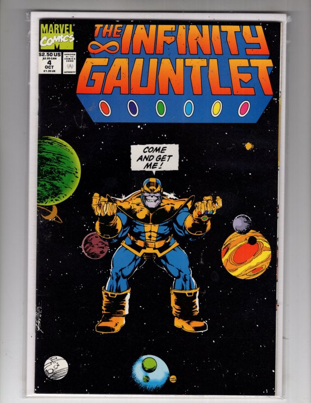 The Infinity Gauntlet #4 (1991) THANOS !!! ~ Marvel Cosmic Event !!! / ID#21