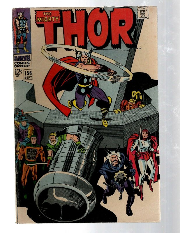Mighty Thor # 156 FN Marvel Comic Book Loki Odin Asgard Sif Avengers Hulk RB8