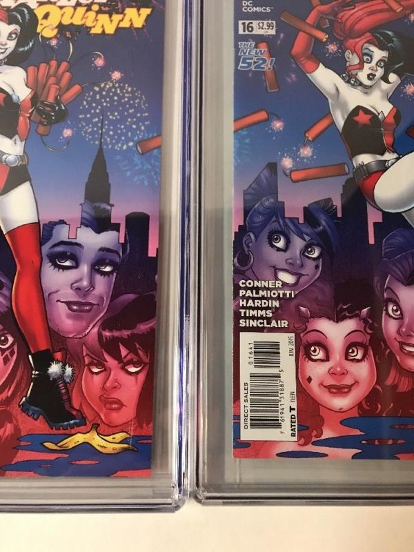 Harley Quinn 16 Cgc 9.8 Variant Set 1A 1C 1D Connecting Covers