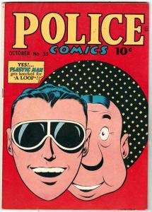 Police Comics #35 (Oct-44) VF+ High-Grade Plastic Man