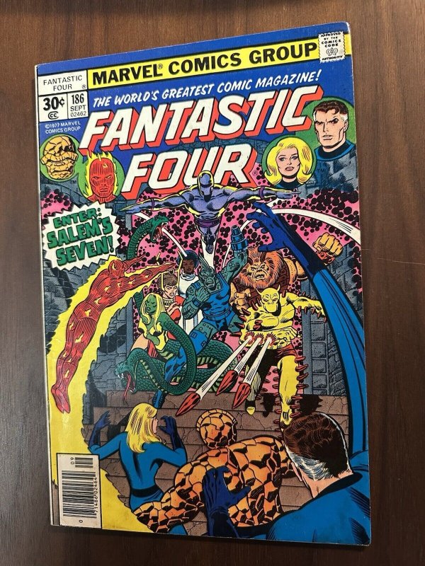 Fantastic Four #186 FN- 1st Team App Salem’s Seven (Marvel 1977)
