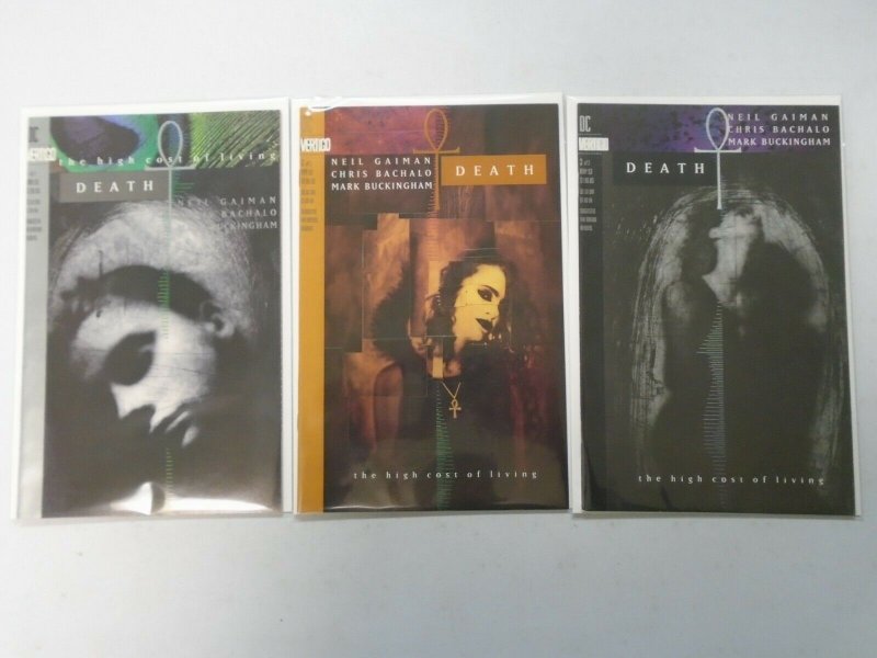 Death The High Cost of Living set #1-3 by Neil Gaiman 8.0 VF (1993)