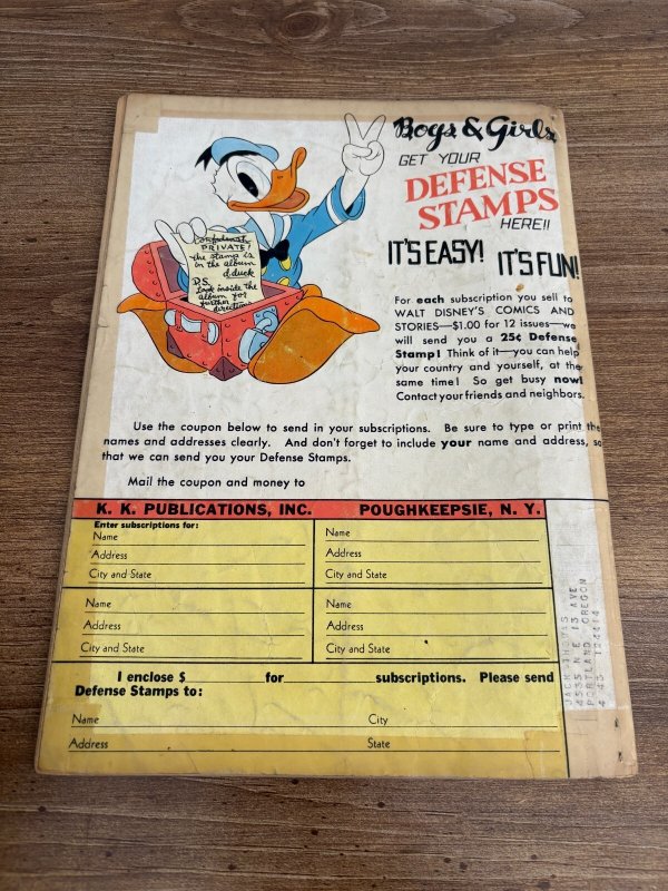 Walt Disney Comics & Stories # 22 July 1942 Dell Golden Age Comic Book 1 J460