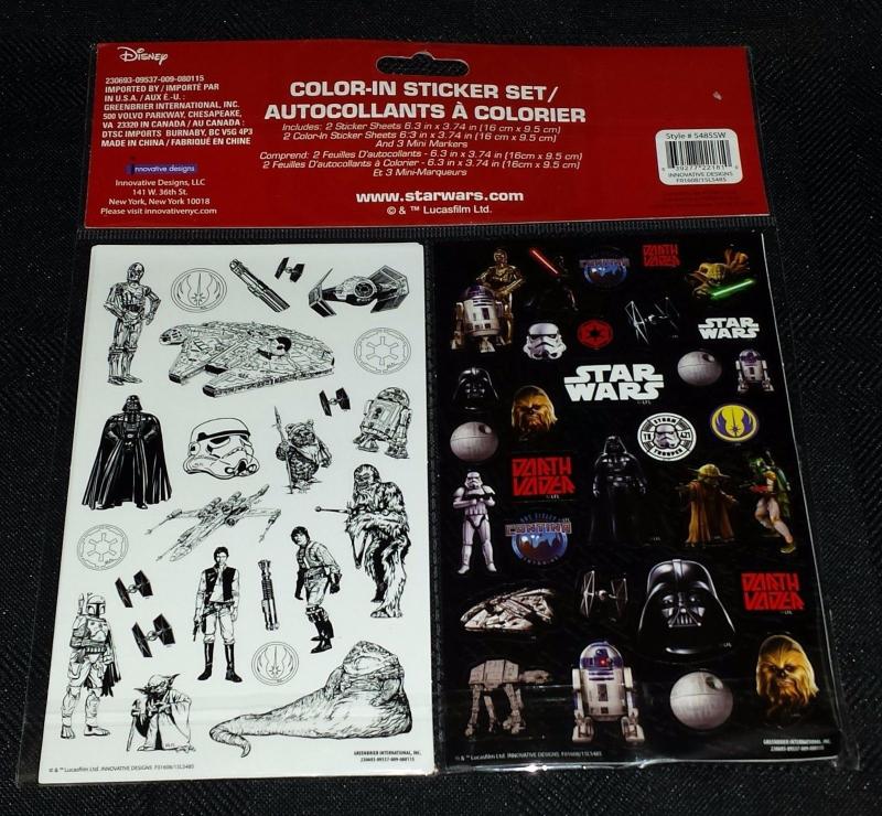 Star Wars Color-In Sticker Set with Mini Markers - New! | Comic Books ...