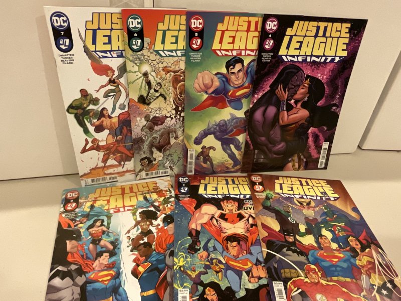 Justice League Infinity Complete Set 1-7 9.0 (our highest grade) Animated Style!